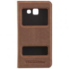 COMMANDER DOUBLE WINDOW f�r Samsung Galaxy A3 (2016) - Nubuk Brown