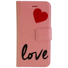 URBAN IPHORIA Book & Cover LOVE fr Apple iPhone 7 / iPhone 8 - Pink