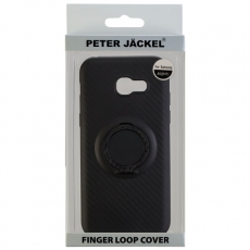 PETER J�CKEL Finger Loop Cover Carbon Style f�r Samsung Galaxy A5 (2017) - Black