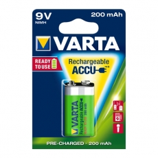 Varta Akku Rechargeable Accu Accu 9V E-Block Ready 2 Use NiMH 200mAh 56722