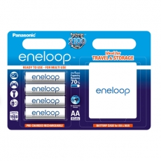 Panasonic eneloop Akku AA - 4er-Blister + Schutzbox (BK-3MCCEC4BE)