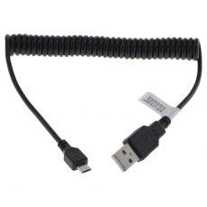 OTB Datenkabel Micro-USB - Spiralkabel - schwarz