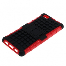 OTB Shockproof Case mit Stnder kompatibel zu Huawei P8 Lite schwarz-rot