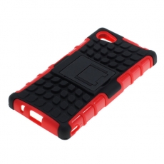 OTB Shockproof Case mit St�nder kompatibel zu Sony Xperia Z5 Compact schwarz-rot