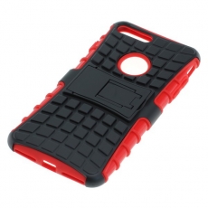 OTB Shockproof Case mit Stnder kompatibel zu Apple iPhone 7 Plus / iPhone 8 Plus schwarz-rot