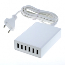 OTB Ladeadapter USB - 12A 6-Port Multiadapter mit Auto-ID - wei
