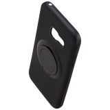 PETER J�CKEL Finger Loop Cover Carbon Style f�r Samsung Galaxy A3 (2017) - Black