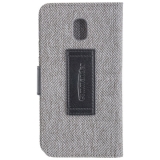 COMMANDER BOOK CASE DRESS GREY f�r Samsung Galaxy J3 (2017)