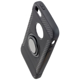 PETER J�CKEL Finger Loop Cover Carbon Style f�r Apple iPhone 5 / 5S / SE - Black