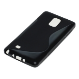 OTB TPU Case kompatibel zu Samsung Galaxy Note 4 SM-N910 S-Curve schwarz
