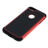 OTB Shockproof Case kompatibel zu Apple iPhone 6 Plus / 6S Plus schwarz-rot