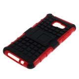 OTB Shockproof Case mit Stnder kompatibel zu Samsung Galaxy A5 (2016) schwarz-rot