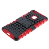 OTB Shockproof Case mit Stnder kompatibel zu Huawei P9 Lite schwarz-rot