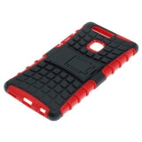 OTB Shockproof Case mit Stnder kompatibel zu Huawei P9 Plus schwarz-rot