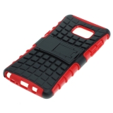 OTB Shockproof Case mit Stnder kompatibel zu Samsung Galaxy Note 7 SM-N930 schwarz-rot