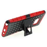 OTB Shockproof Case mit St�nder kompatibel zu Samsung Galaxy Note 7 SM-N930 schwarz-rot