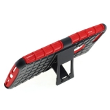 OTB Shockproof Case mit Stnder kompatibel zu Apple iPhone 7 Plus / iPhone 8 Plus schwarz-rot