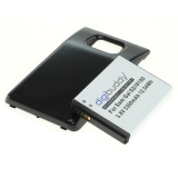 digibuddy Akku kompatibel zu Samsung Galaxy S II I9100 Li-Ion fat Rckdeckel schwarz