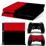 OTB Aufkleberset kompatibel zu Playstation 4 / PS4 - Rot/Schwarz